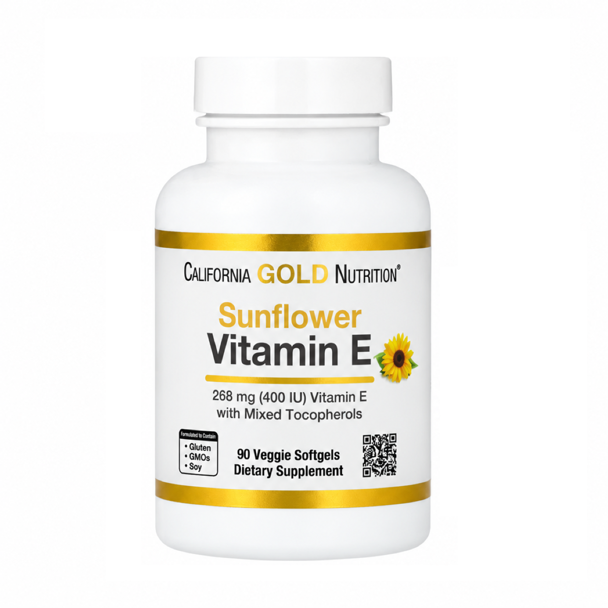 【iHerb】任兩件免運 Califomia Gold Nutrition   向日葵 維生素E 混合生育酚 90粒
