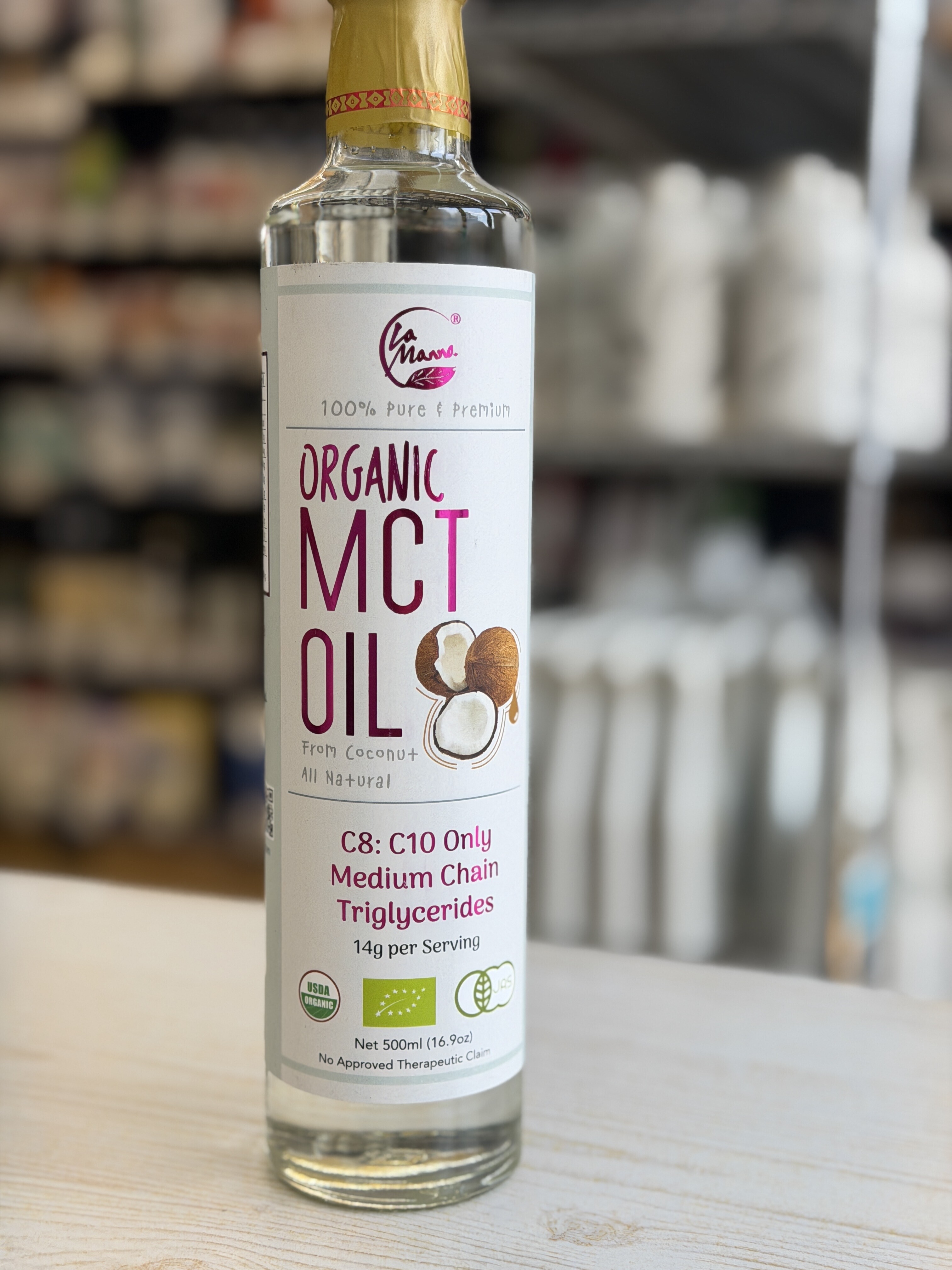 Premium organic MCT oil 500ml (best before 2028/5/28)