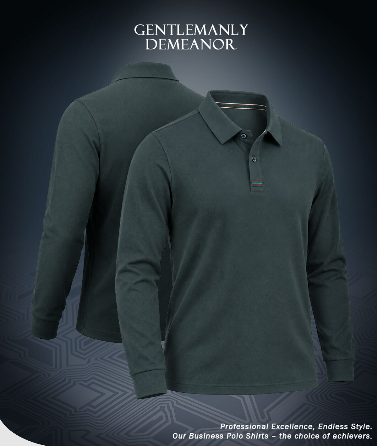 WarmDry™ 基礎暖感長袖POLO衫