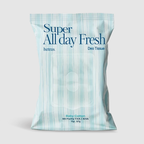 WB17 Hetras  全天清新除臭濕巾 Super All day Fresh Deo Tissue(3EA)