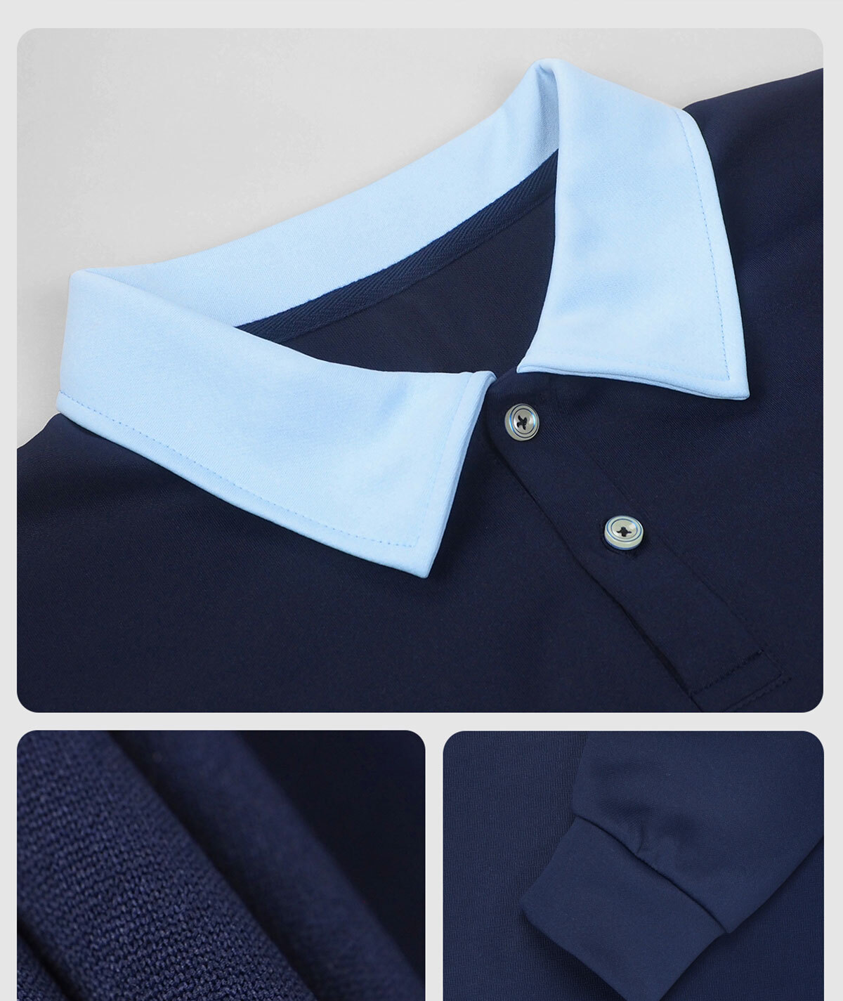 WarmDry™ 輕齡厚磅長袖 POLO衫細節
