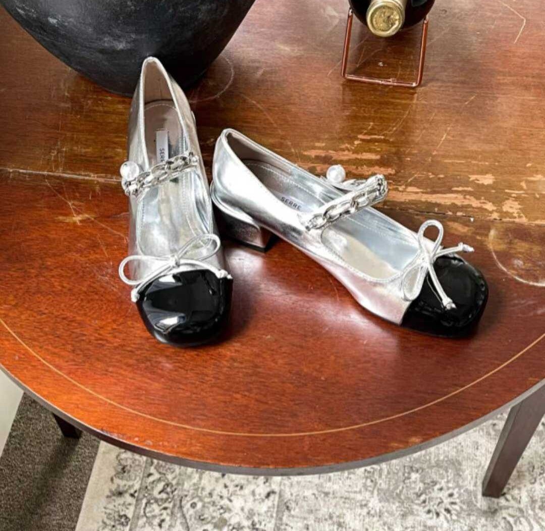 💍K1614  ▶️蝴蝶結圓頭鞋 👉 跟高:cm |Size  230~250