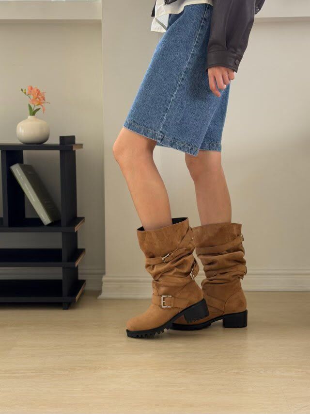 VV24 仿猄皮BOOTS（兩色）足碼