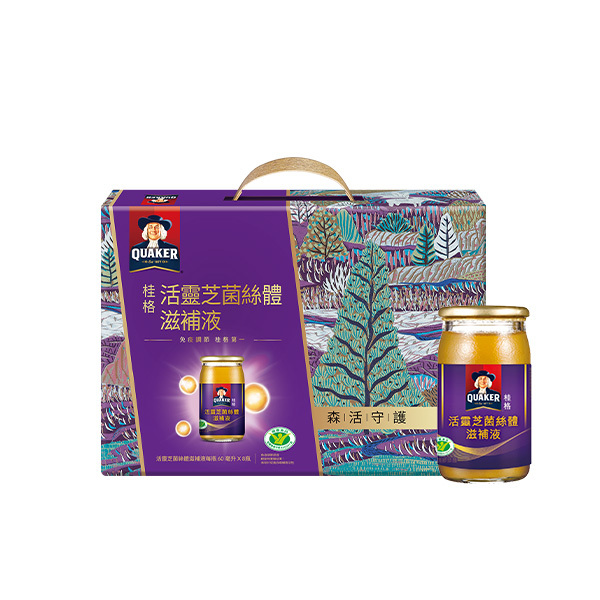 桂格 活靈芝禮盒60mlX8瓶 (新舊包裝成分相同，請安心購買)