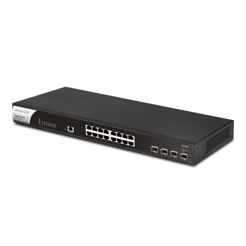 Draytek 居易科技 VigorSwitch Q2200x 20埠L2+管理型2.5G 交換器 (請先詢問貨況)