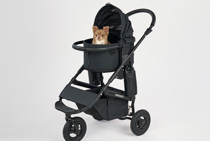 AirBuggy Dome3 Premier Large Premium Pet Stroller 20kg. Seed Beige