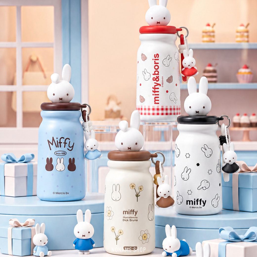 MIFFY 米菲兔 立體 公仔 保溫杯 水壺 吸管杯 500ML