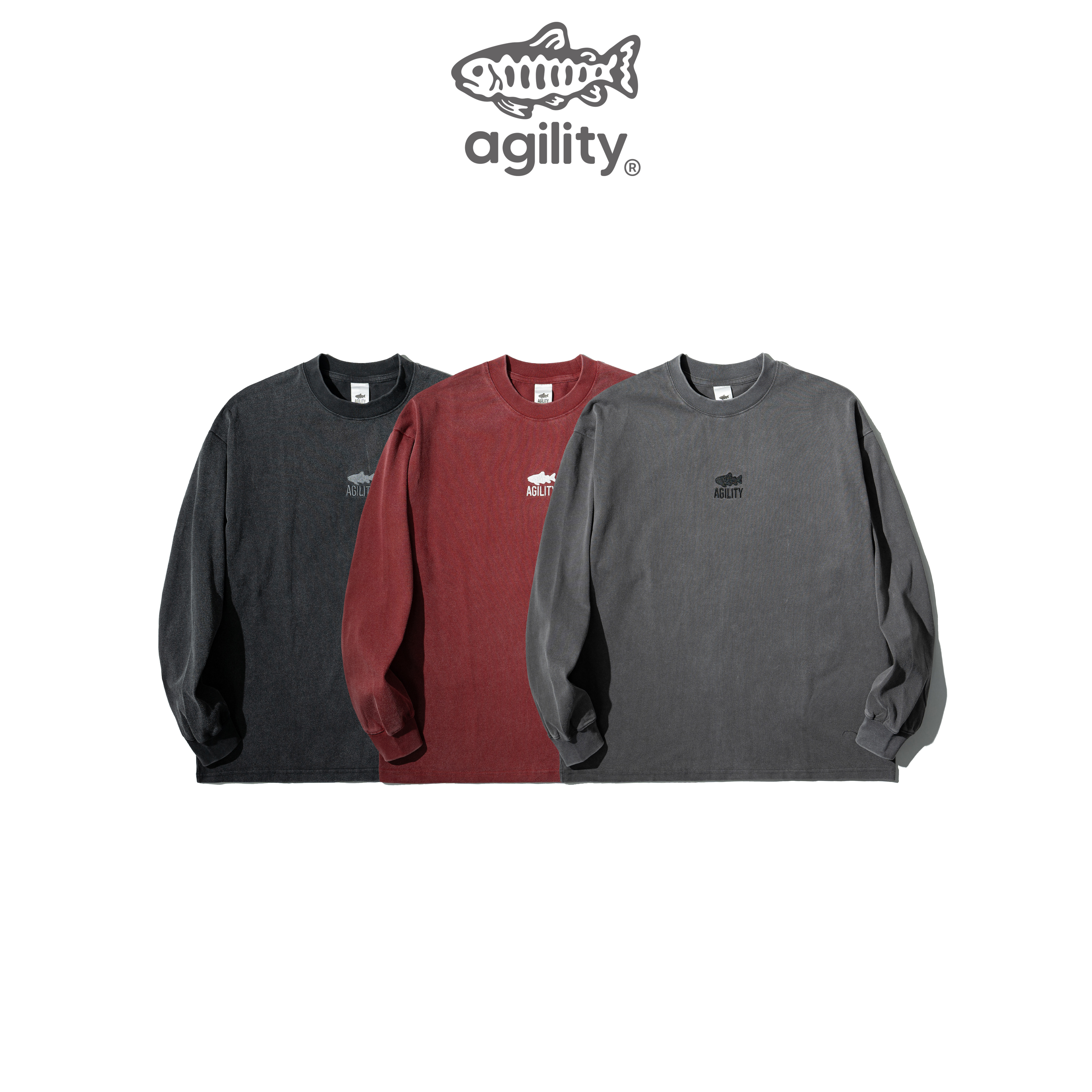 AGILITY Image Heavy LS Tee / 水洗長袖Tee [RM2-WD]