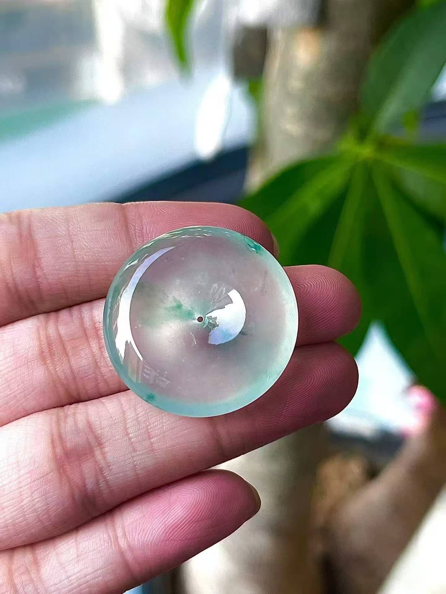 翡翠平安扣 (28.4mm直徑),天然翡翠A玉, 緬甸玉, Jade, Jadeite