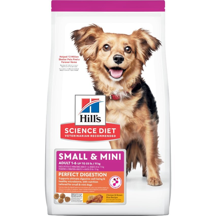 Hills 狗乾糧．完美消化系列 小型/迷你成犬配方 雞肉+糙米3.5lb