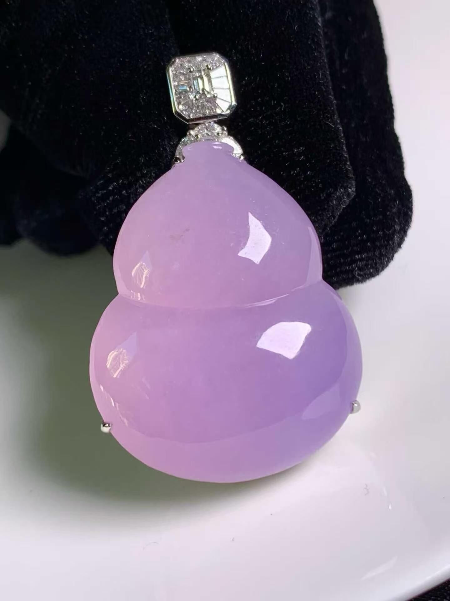 94315 翡翠紫羅蘭葫蘆吊墜