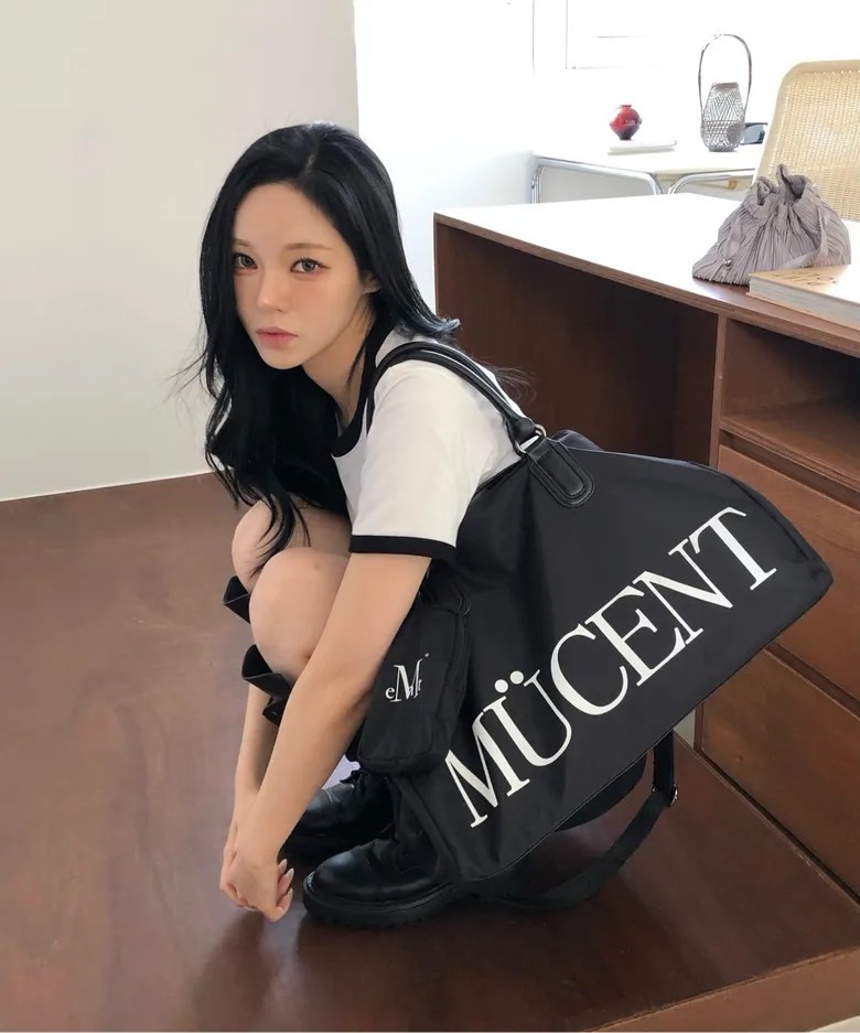 (預購) 韓國 Mucent 雙面Logo 手提健身包 附小包