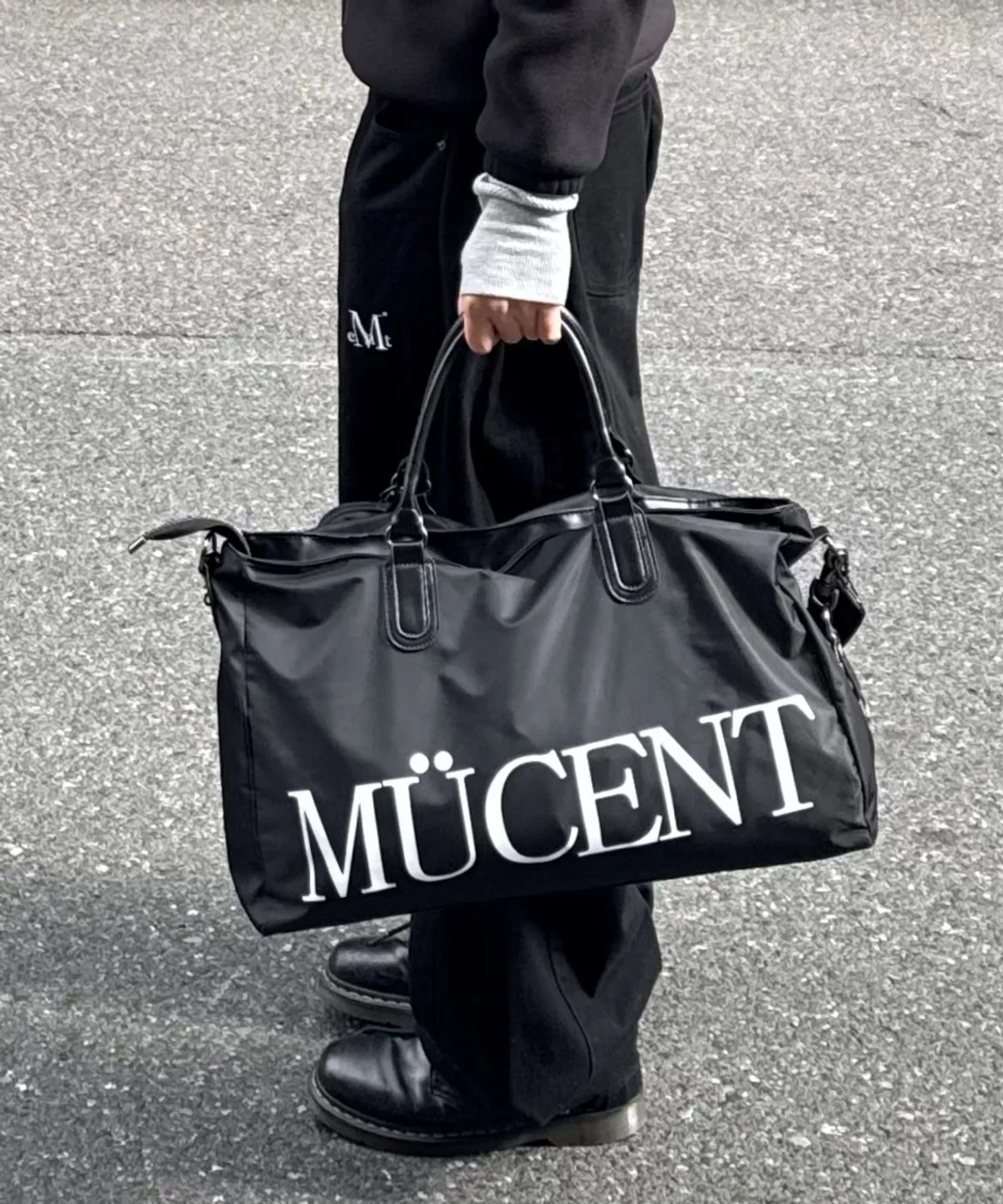 (預購) 韓國 Mucent 雙面Logo 手提健身包 附小包