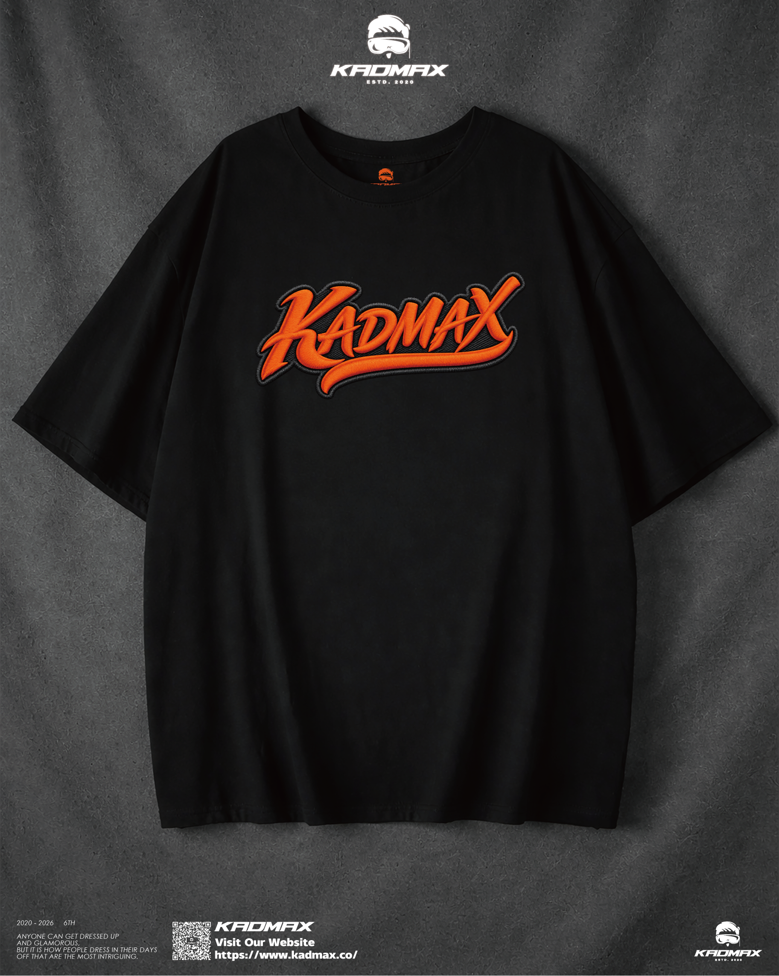 KADMAX大尺碼-不是電繡短袖TEE〈KMSS2633〉