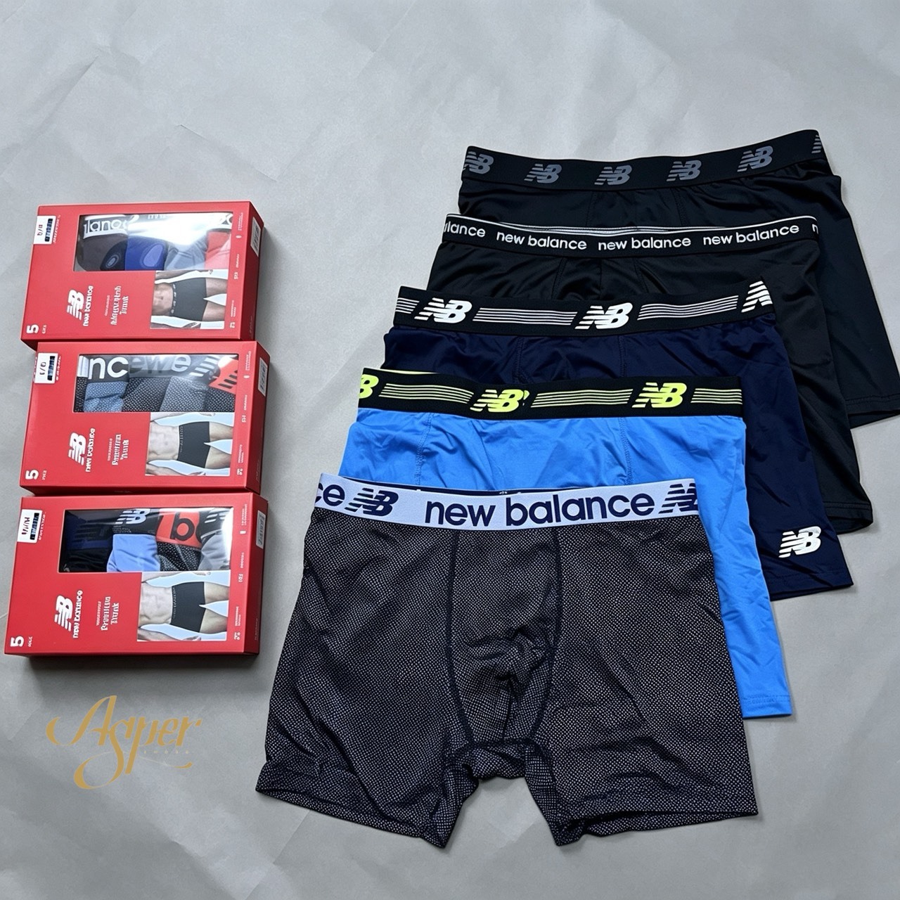 New Balance Boxer Briefs 運動排汗四角內褲 5件組 NB30495