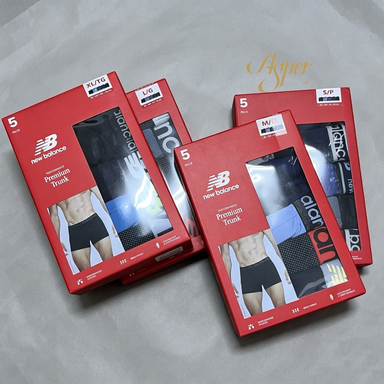 New Balance Boxer Briefs 運動排汗四角內褲 5件組 NB30495