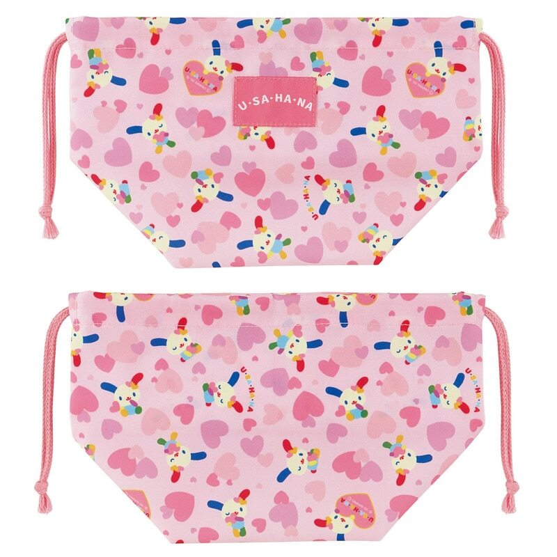 日本 Sanrio Usahana 彩虹兔 多用途束繩午餐袋