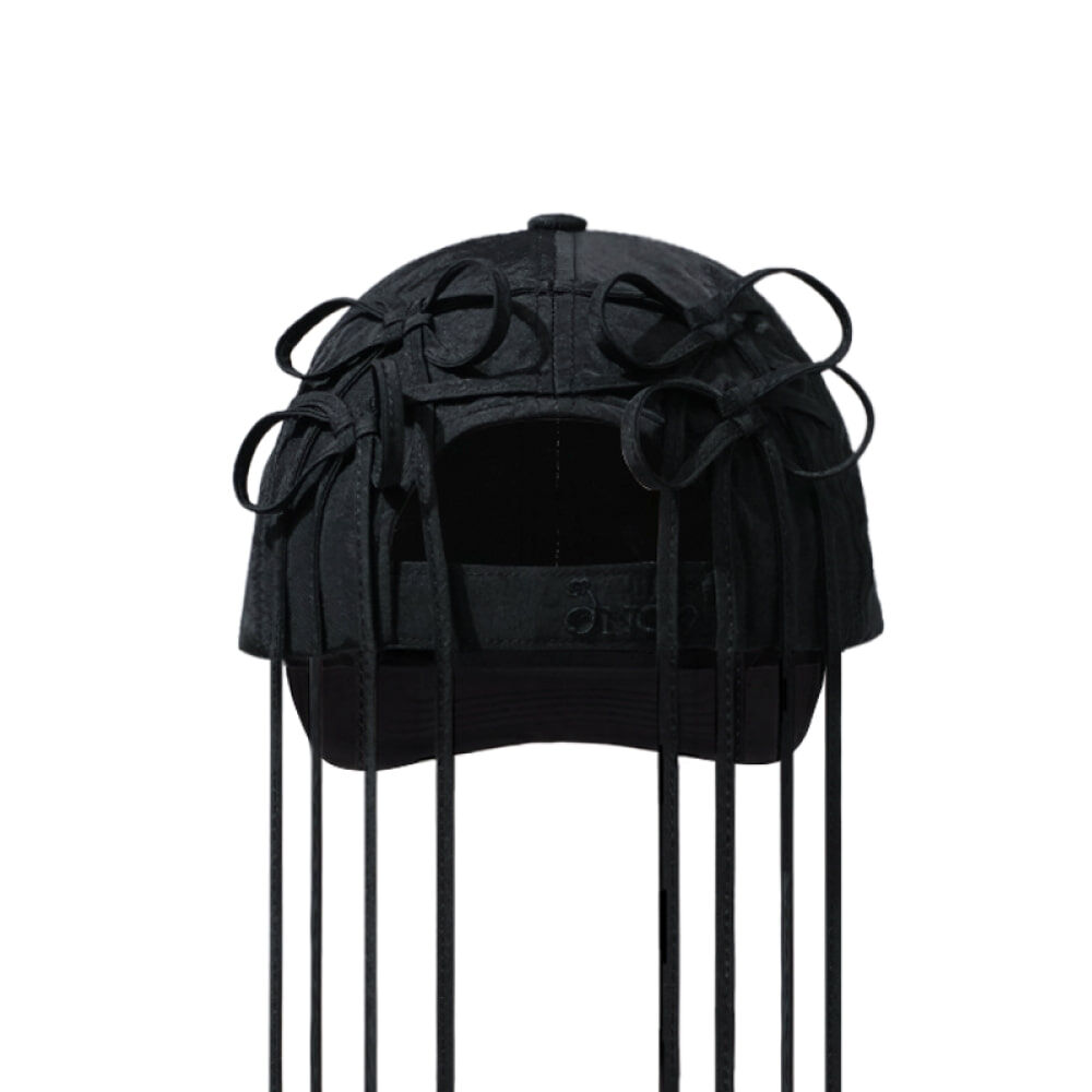 Ongo  Quad Ribbon Knot Cap - MIDNIGHT (Black)
