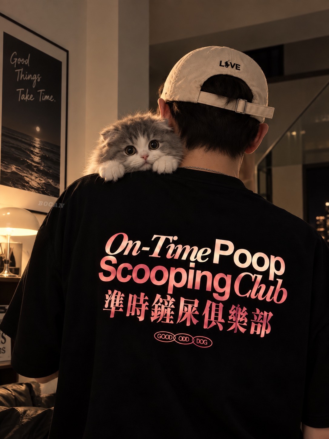 <夜晚帥到發光✨> 準時遛狗俱樂部/準時鏟屎俱樂部 夜光短袖T