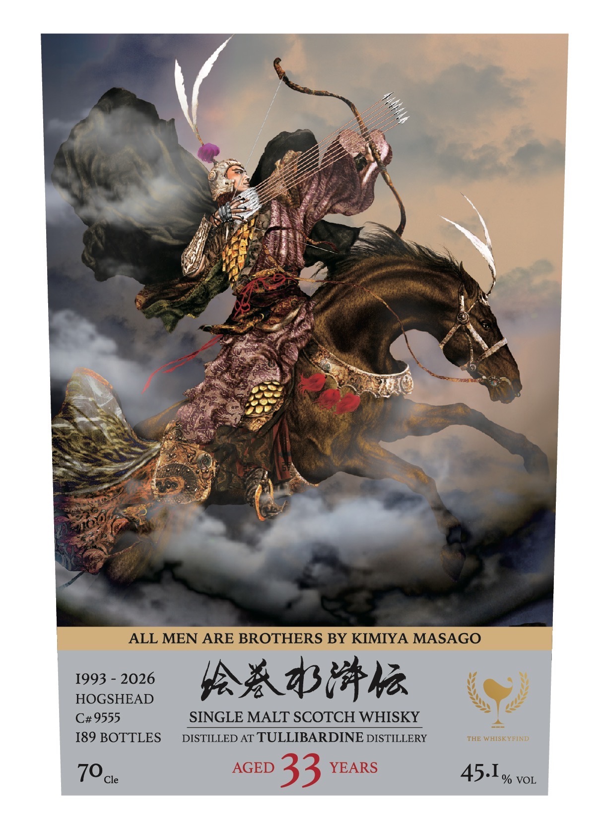 Tullibardine 1993/2026 33YO C#9555 45.1% The Whiskyfind《水滸傳 - 小李廣》現金價 $2380