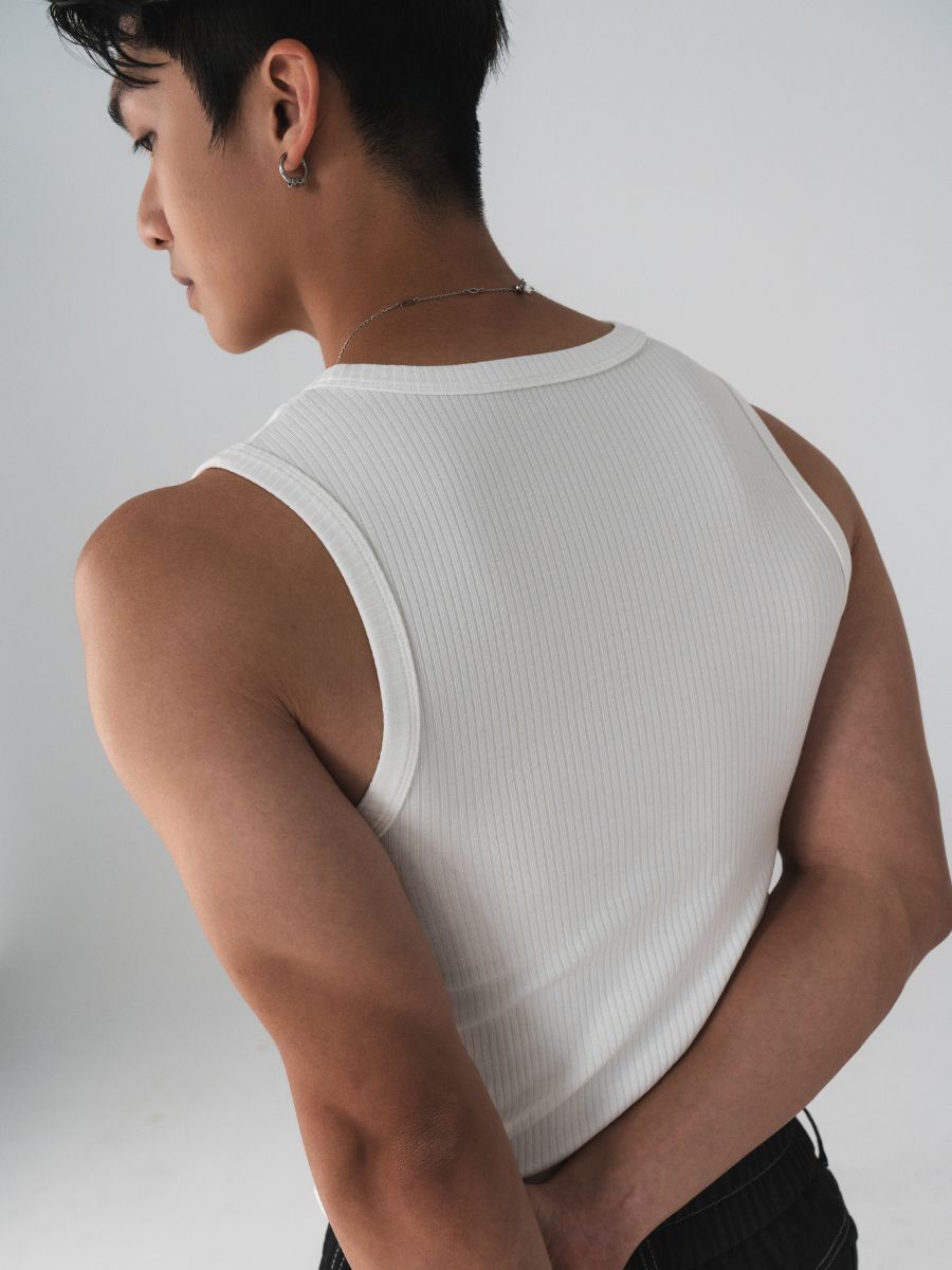 Heavyweight 310g Seamless Stitching Ribbed Muscle Tank Top