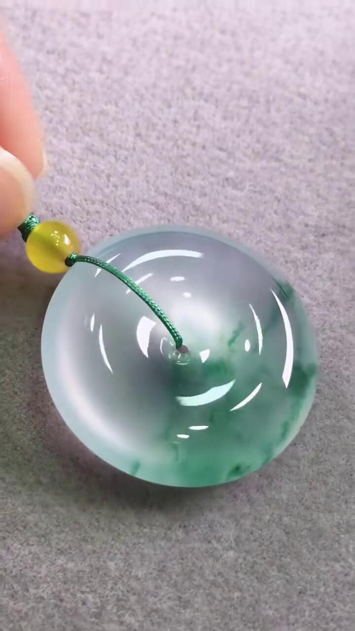 翡翠平安扣 (23mm直徑),天然翡翠A玉, 緬甸玉, Jade, Jadeite