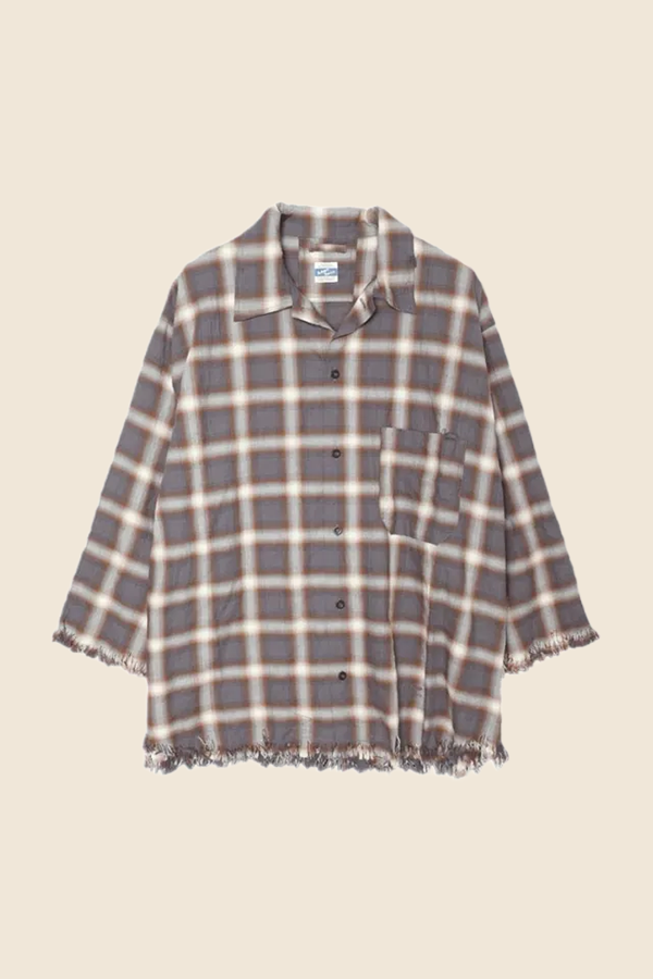 ARMY TWILL -  CHECKED UTILITY 襯衫（灰色）