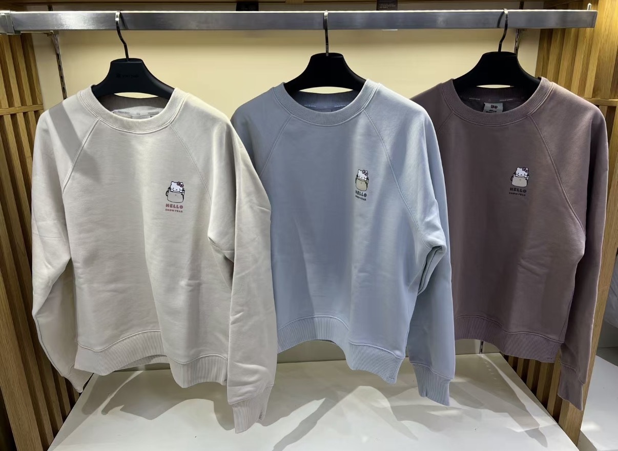 【Kitty 限量聯名系列 限時開團優惠至9/22 23:59】snow peak X Hello Kitty 聯名 Light Fleece-Lined Women Sweatshirt kitty 杯子躲貓貓 內刷毛 大學tee S26WWFHT87