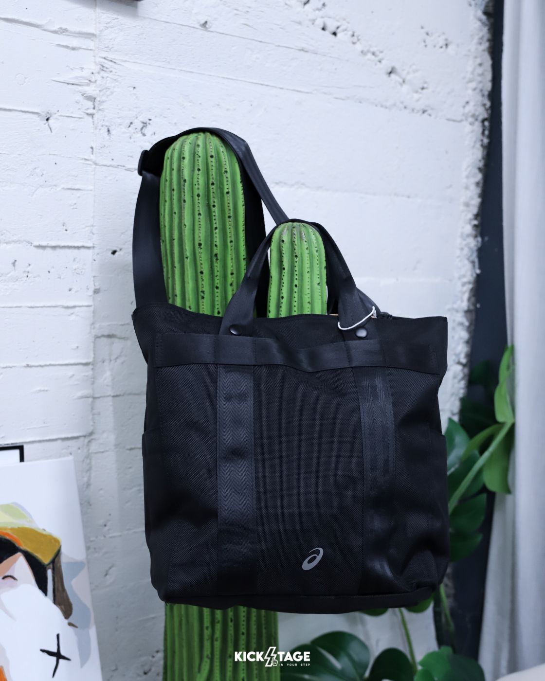 ASICS TOTE BAG 黑色 大容量 厚磅 耐磨 夾層 訓練 手提 防潑水 肩背包 旅行包 托特包【3033C430-001】