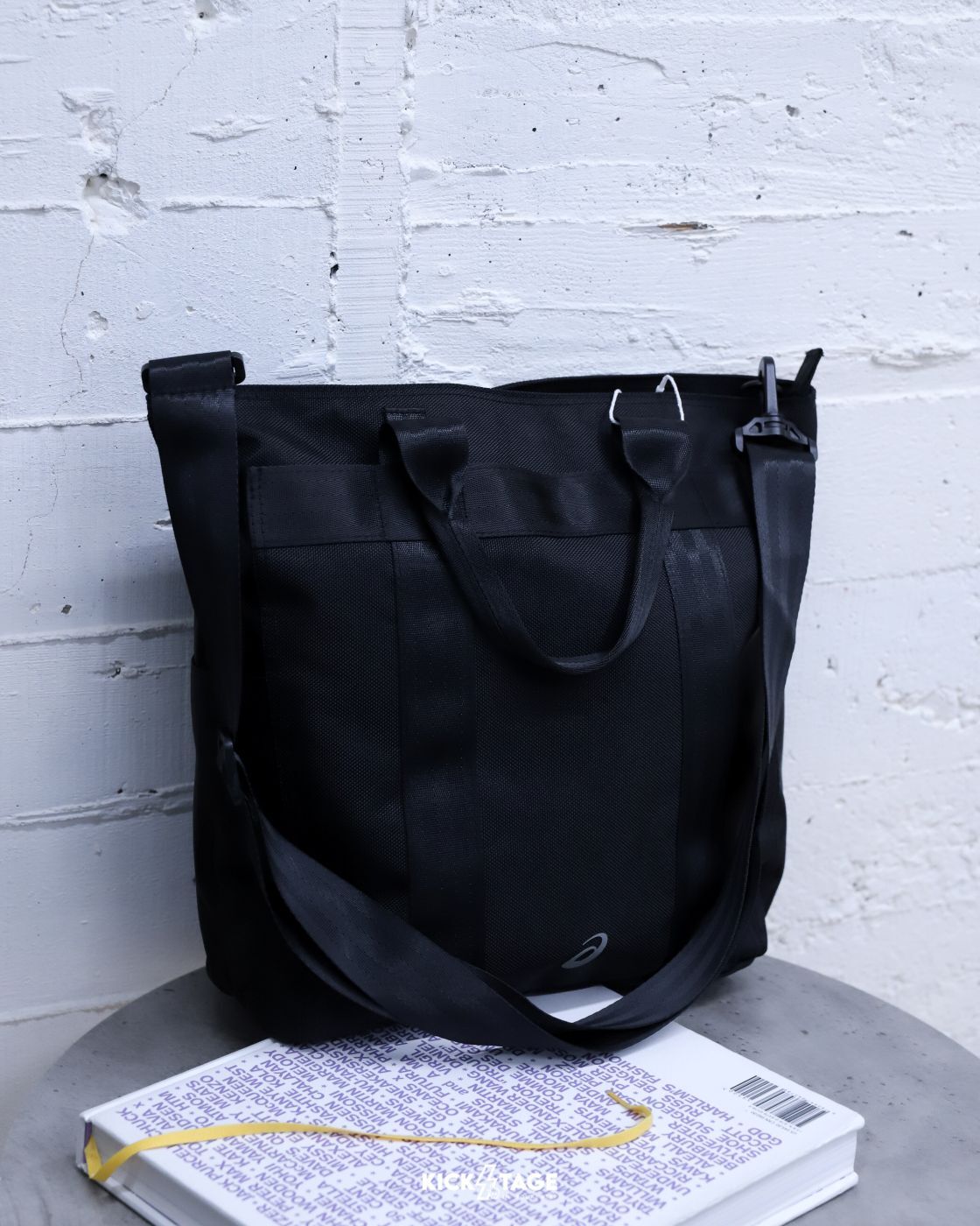 ASICS TOTE BAG 黑色 大容量 厚磅 耐磨 夾層 訓練 手提 防潑水 肩背包 旅行包 托特包【3033C430-001】