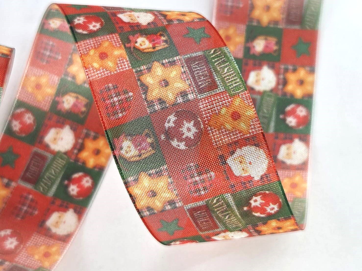 Happy Xmas/Organza/38mm