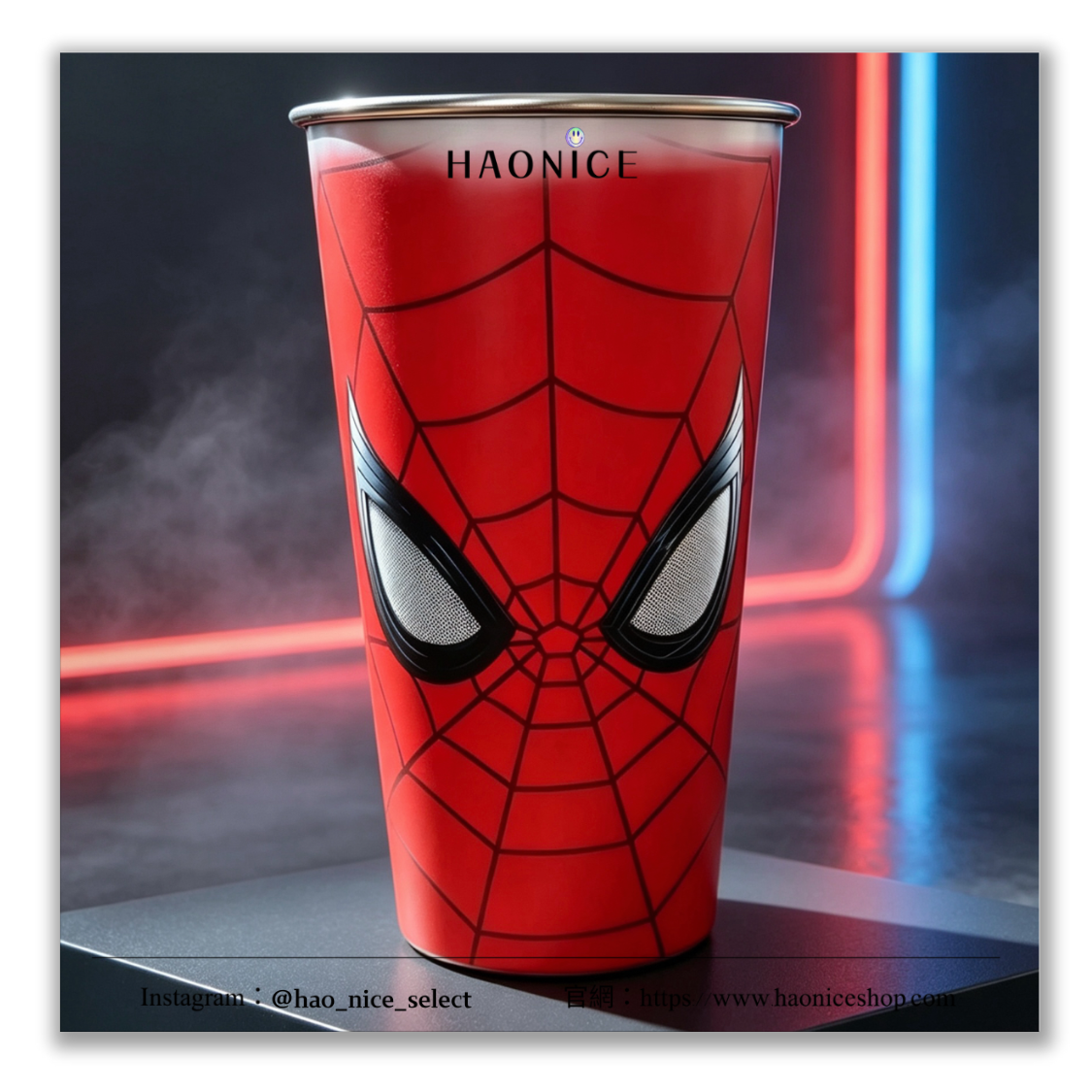 【HAO NICE】我需要這個酷東西🤩 Cotti coffee x MARVEL 漫威 蜘蛛人 面具 不鏽鋼 冷變杯 變色杯 紅色 水杯 飲料杯 700ml