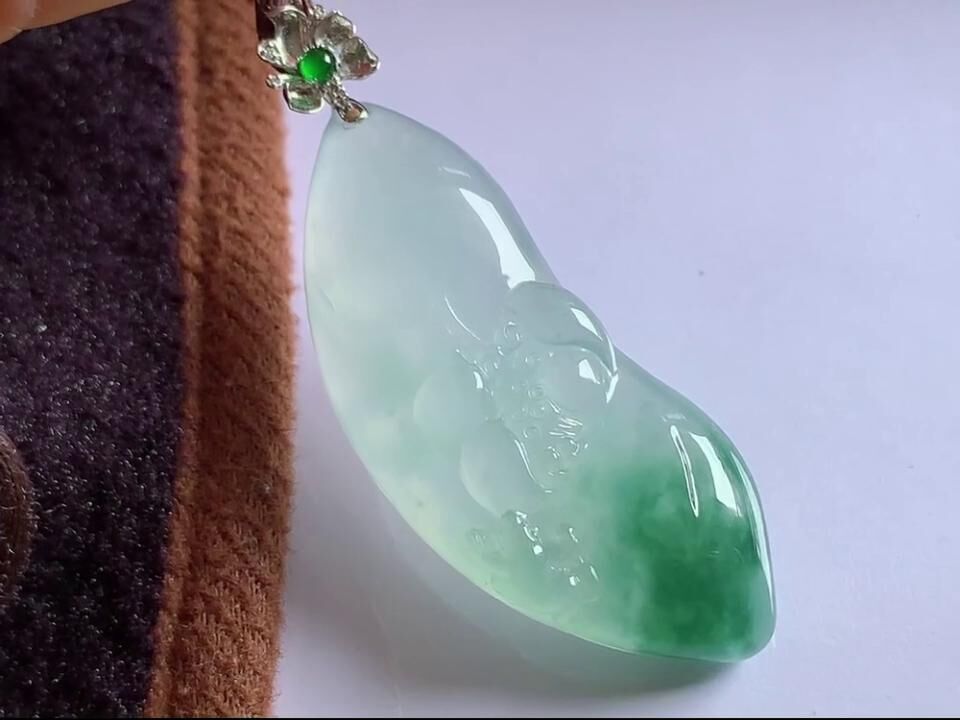 翡翠冰種隨行飄花荷花魚,天然翡翠A玉, 緬甸玉, Jade, Jadeite
