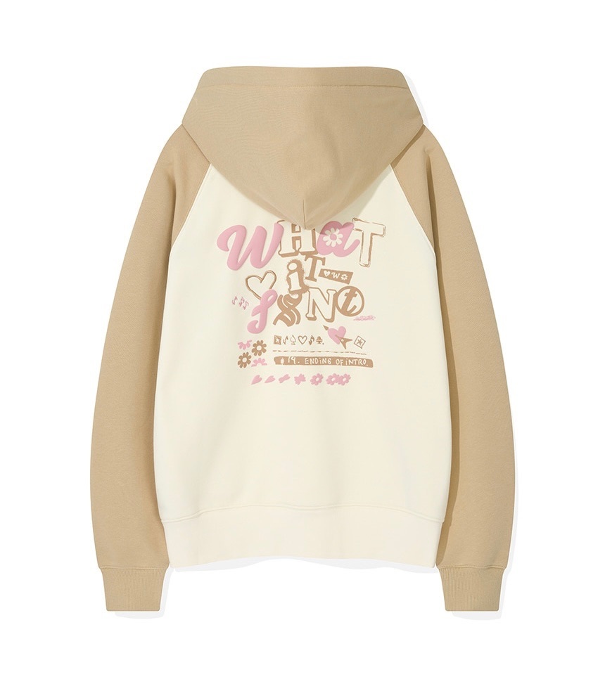 【隨時截單！限時優惠預訂】韓國WHAT IT ISN'T WOMEN RAGLAN COLORBLOCK HOODIE（2色）