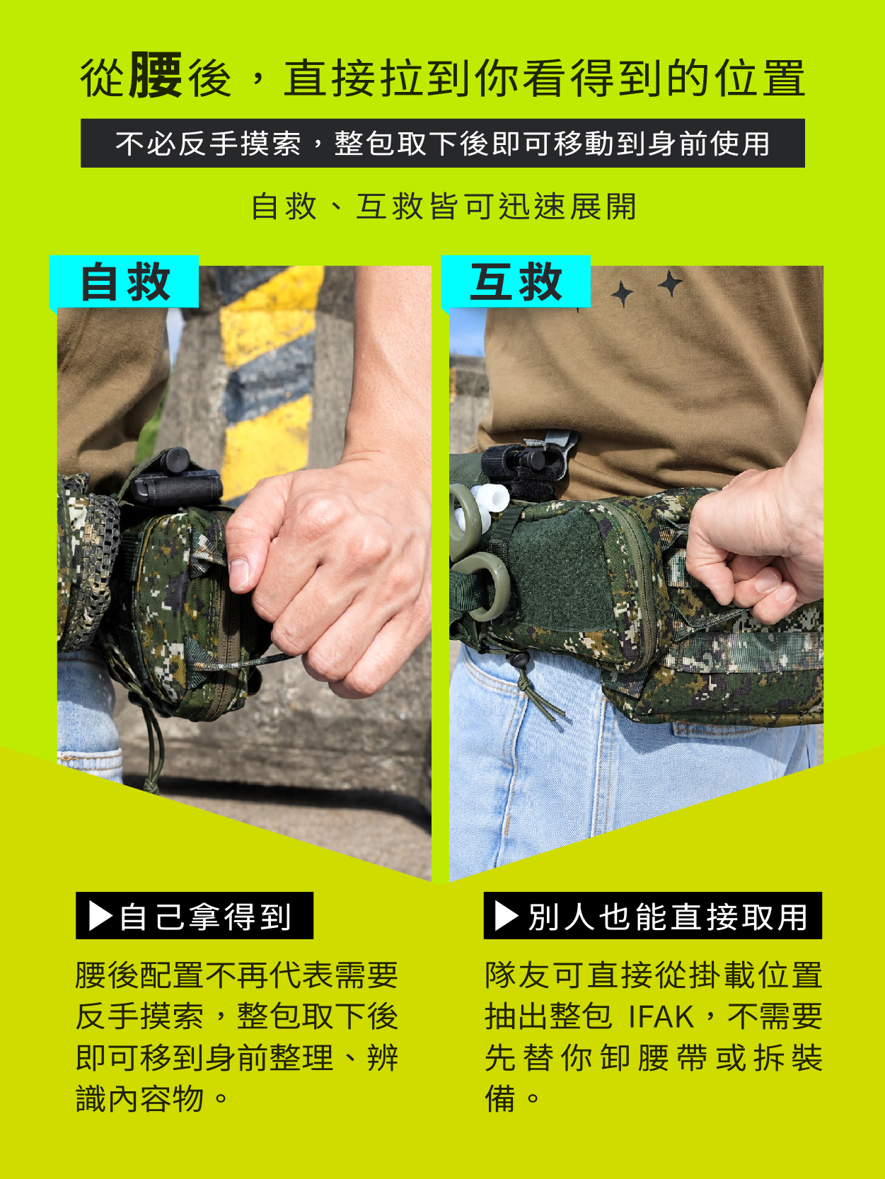 A-TWO 腰掛分離式急救包 IFAK 戰傷急救包首選 民防、國軍、戰術醫療必備