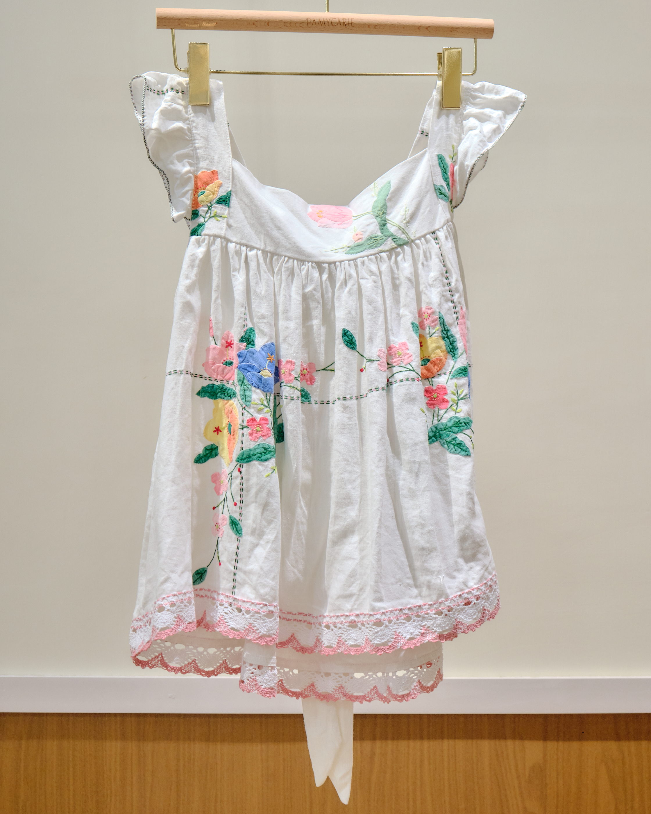 14024 Thai Embroidered Bow-Back Blouse