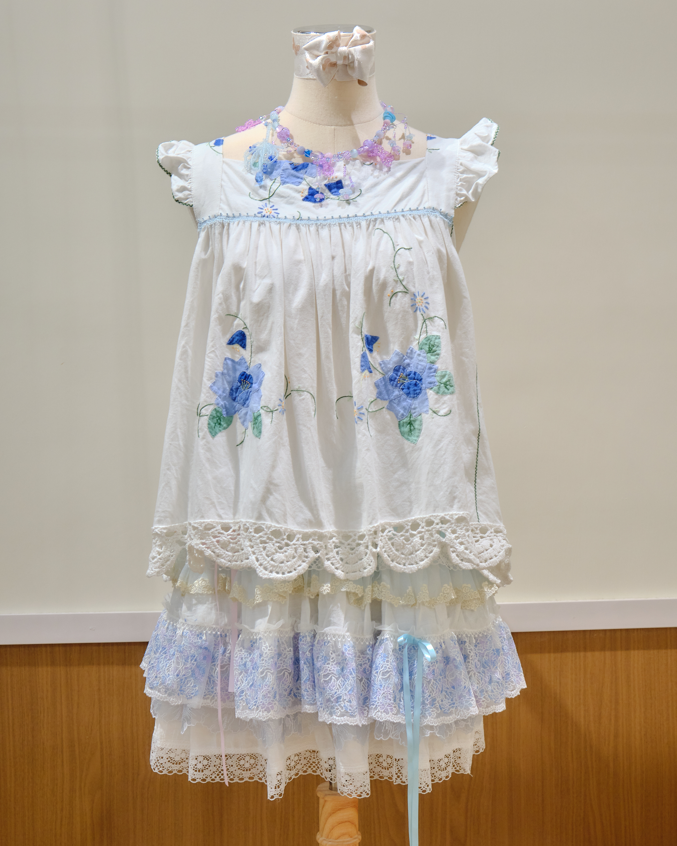 14023 Thai Embroidered Bow-Back Blouse