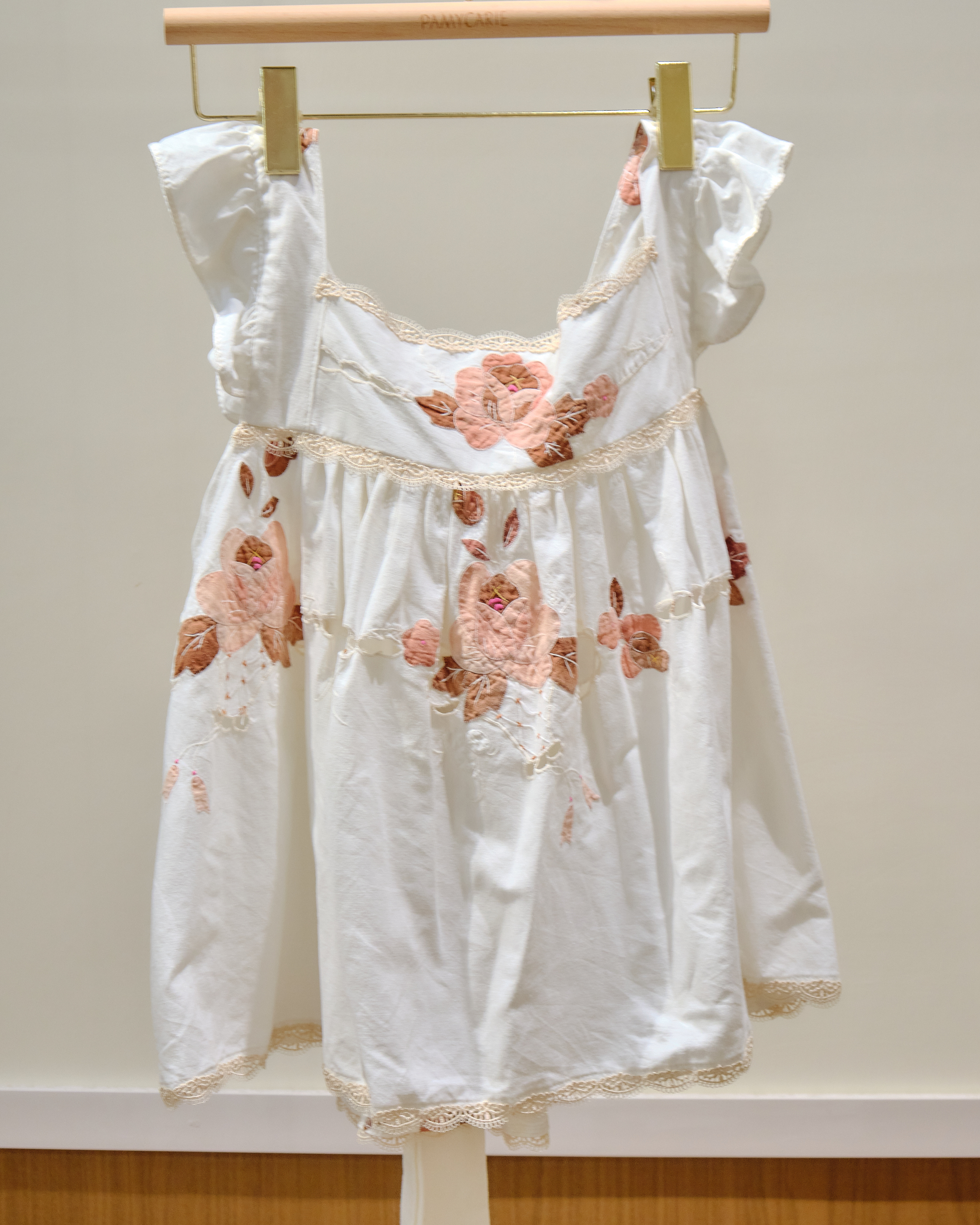 14022 Thai Embroidered Bow-Back Blouse