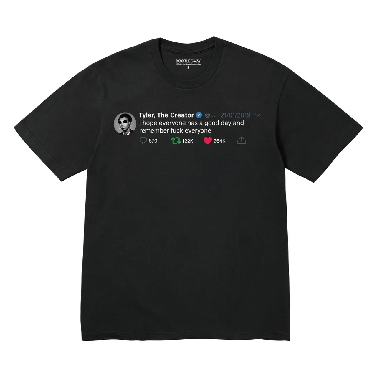 Bootlegway｜"TYLER" Tee (Black/White)