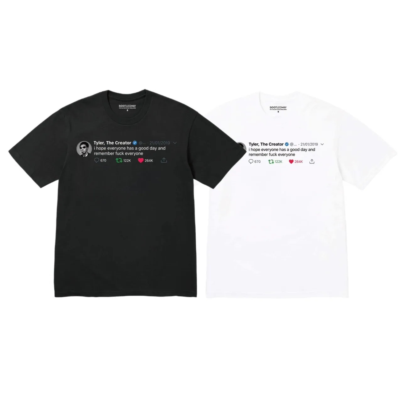 Bootlegway｜"TYLER" Tee (Black/White)