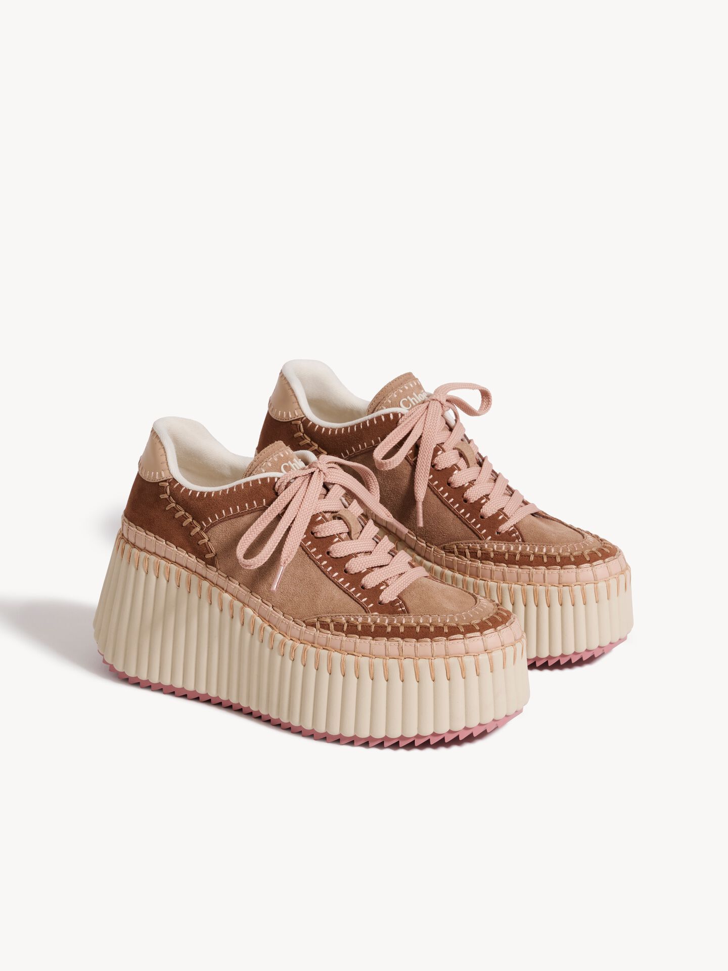 1CP0905-064 [CHLOE] Nama 楔形運動鞋 淡玫瑰粉色 #CHC24A02IMS (EU)