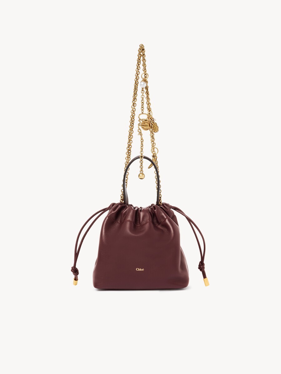 1CP0905-073 [CHLOE] 迷你 Chloé Icons 鏈條肩背包，柔軟皮革材質 焦紅色 #CH26SP126R12 (EU)
