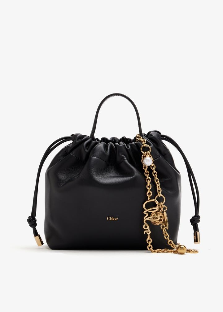 1CP0905-085 [CHLOE] 迷你 Chloé Icons 鏈條肩背包，柔軟皮革材質 黑色 #CH26SP126R12 (EU)