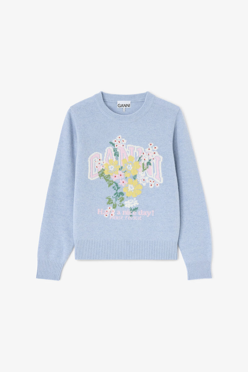 1CP0905-103 [GANNI] 附花的套頭衫 CHECK #A1150059 (EU)