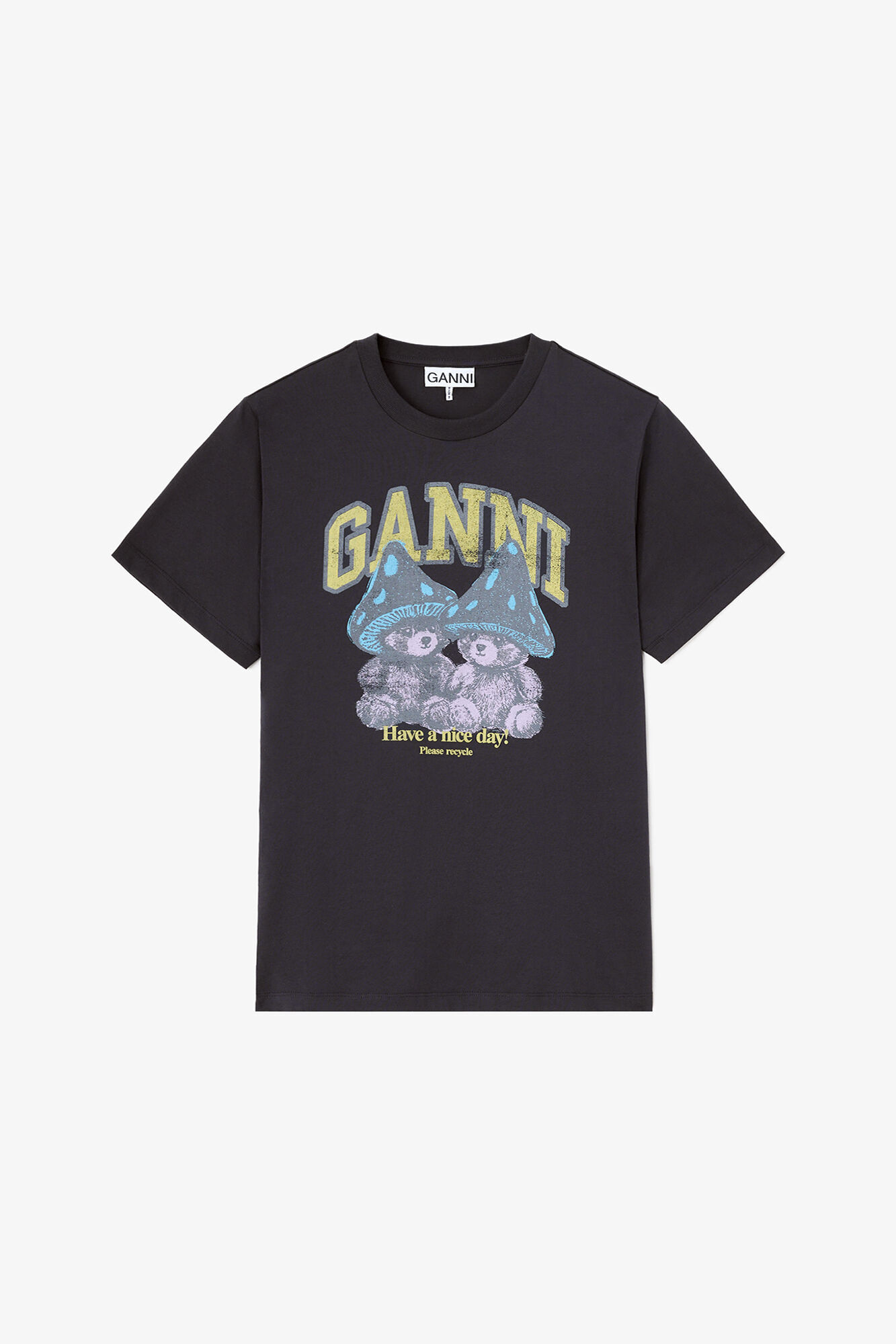 1CP0905-107 [GANNI] 蘑菇泰迪熊T卹 灰色 #A1050332 (EU)