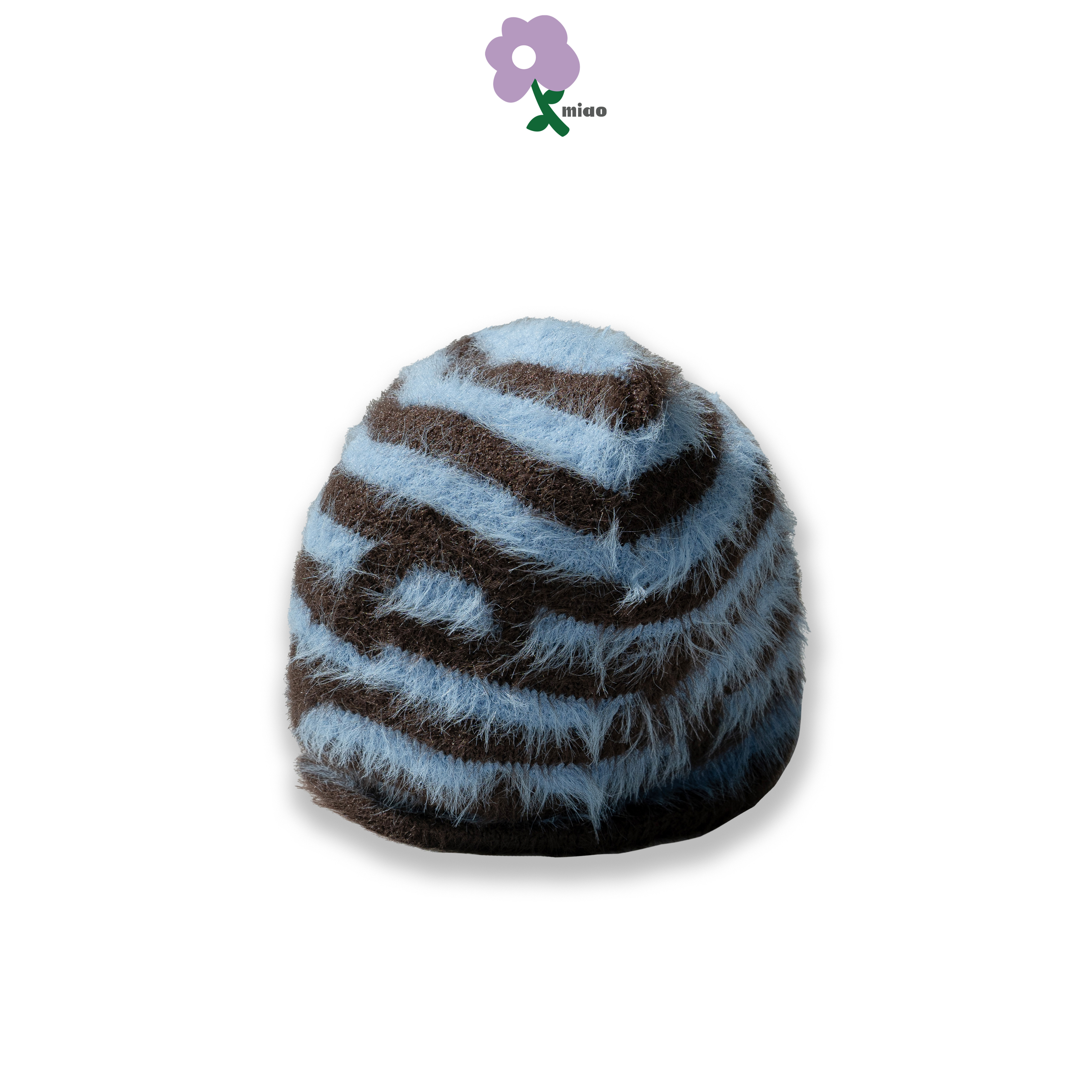 MIAO Stripe Toque Beanie 小花 條紋毛帽 [M-H01]