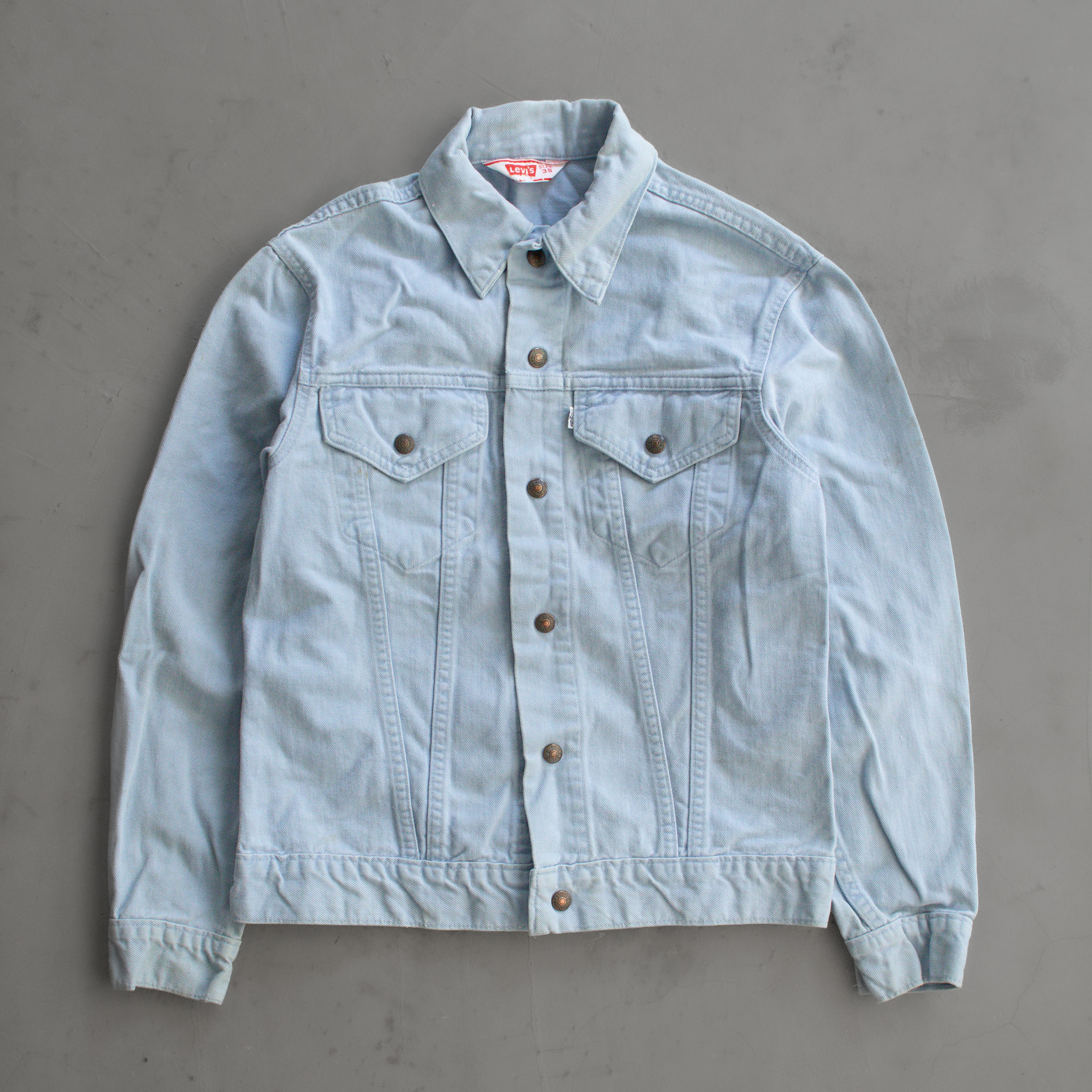 70S LEVIS BIG E TRUCKER JACKET 美國製 淺藍 長袖 外套 夾克 38