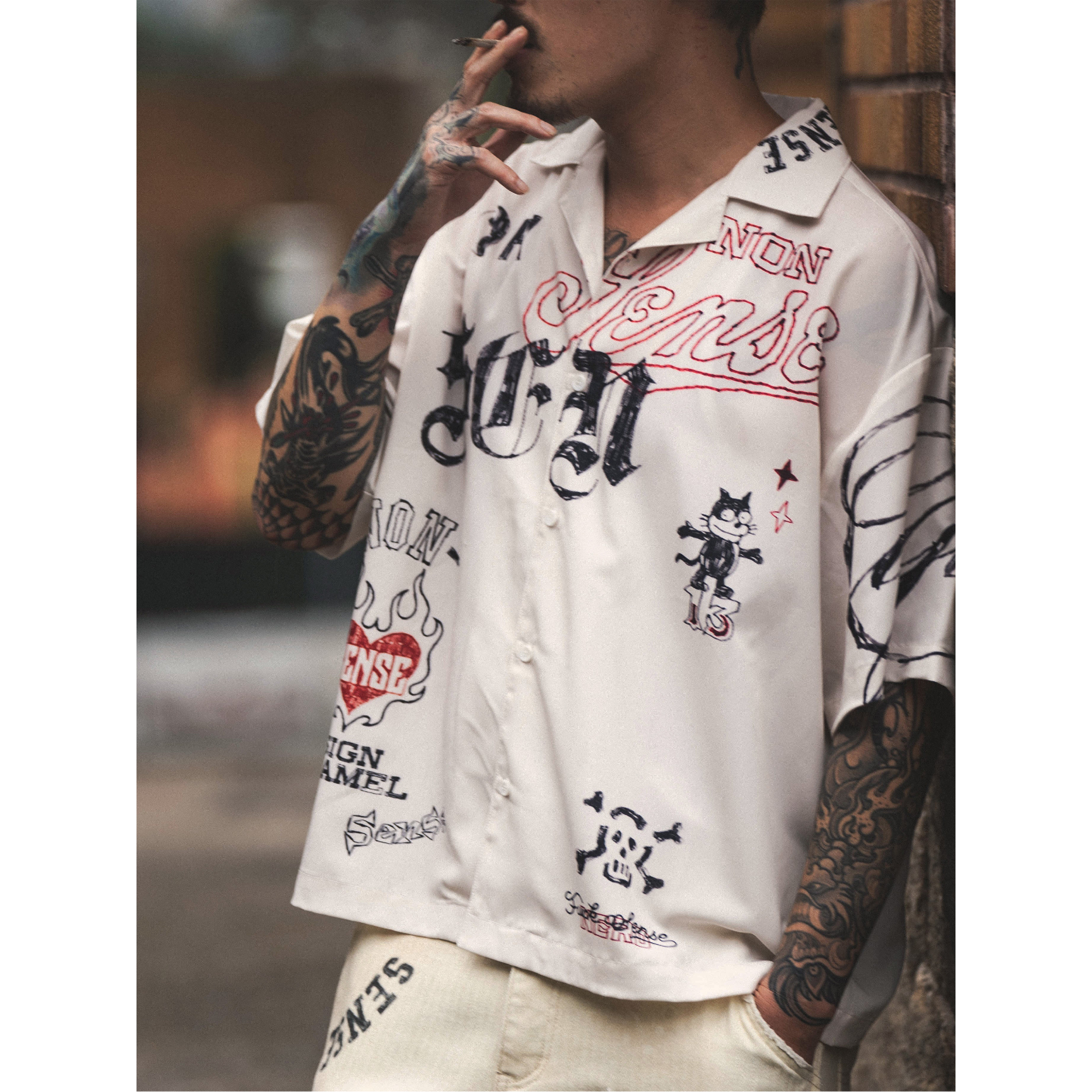 SENSE Graffiti Sketch Camp Shirt [Nonsense-05]