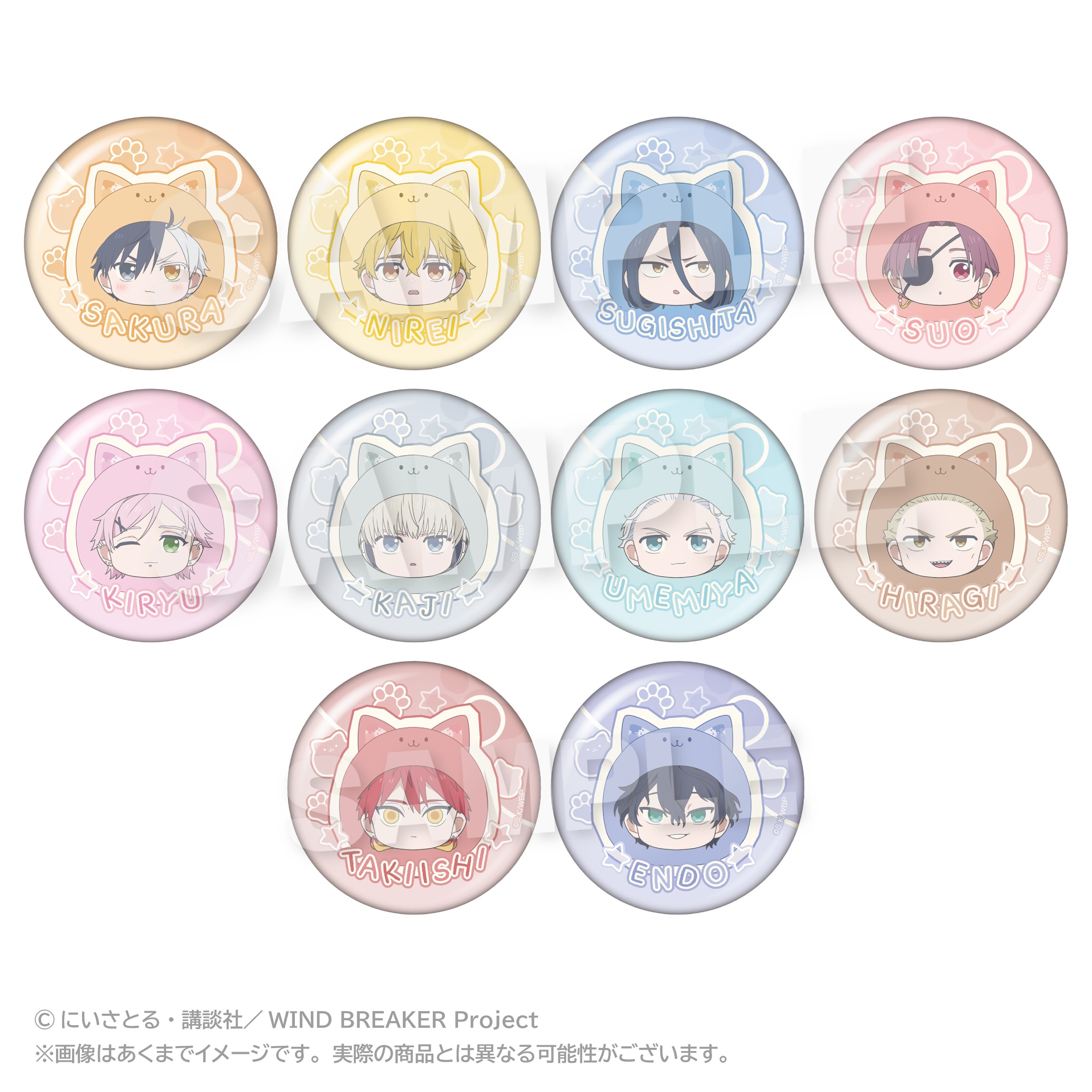 「ACG.GO」「預購」《Wind Breaker》交換罐徽章 Pastel Ver.(整盒10入)
