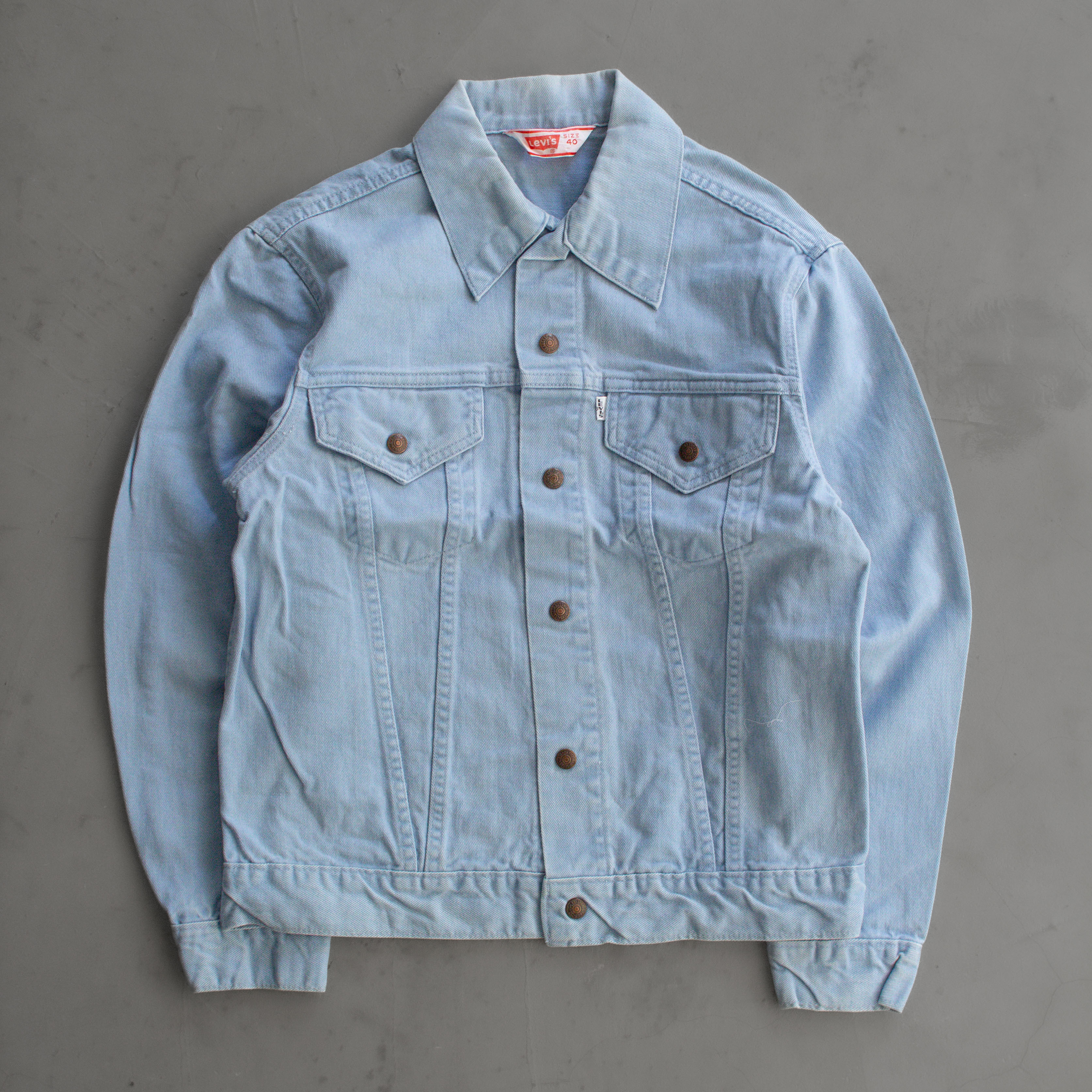 70S LEVIS BIG E TRUCKER JACKET 美國製 淺藍 長袖 外套 夾克 40